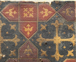Load image into Gallery viewer, The original floorcloth scrap, c. 1870, that the Hay House pattern is based on.
