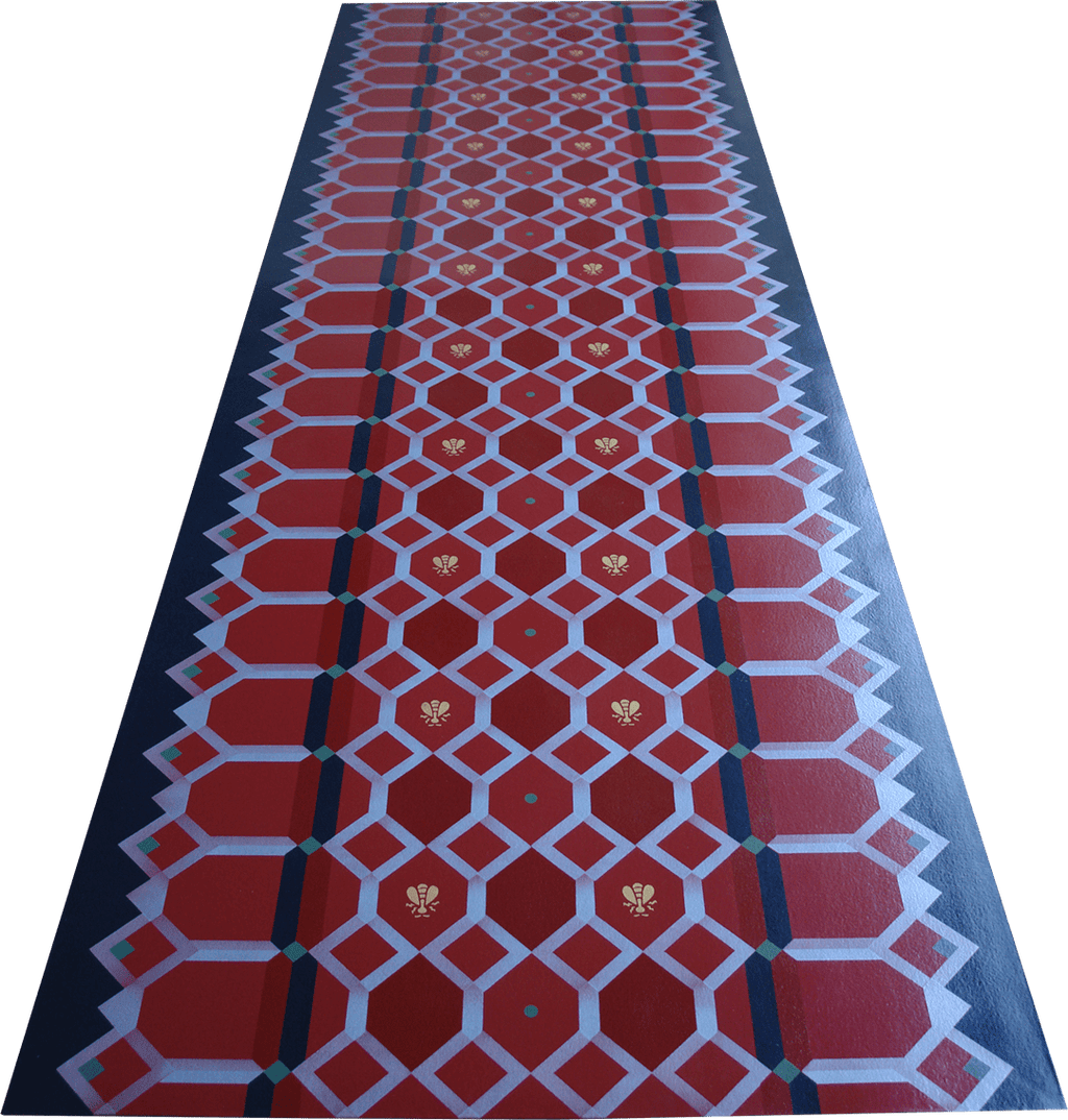 A full image of Honeycomb Floorcloth #3.