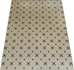 Load image into Gallery viewer, This floorcloth is based on an original linoleum pattern although the spacing between motifs is four diamonds vs. seven. 
