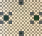 Load image into Gallery viewer, Close up of this linoleum pattern with the orientation of the pattern on the square, vs. the diagonal.
