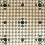 Load image into Gallery viewer, This is a close up of the pattern, mimicking the original, with seven diamond spacing between elements and the pattern on the diagonal.
