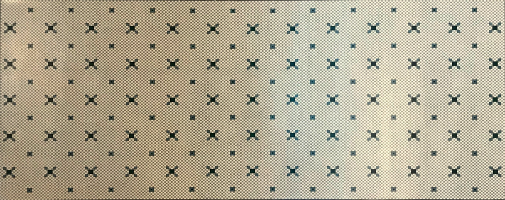 This floorcloth is based on an original linoleum pattern.
