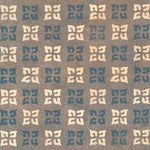 Load image into Gallery viewer, This is a close up of the finished floorcloth pattern based on an original linoleum pattern.
