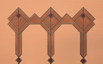 Load image into Gallery viewer, Close up of motifs for Leaded Glass Floorcloth #1.
