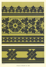 Load image into Gallery viewer, Source image for this floorcloth from Christopher Cresser&#39;s &quot;Studies in Design&quot; c. 1875.
