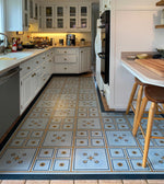 Load image into Gallery viewer, In-situ image of this shaped piece made to perfectly fit the footprint of this kitchen.
