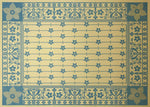 Load image into Gallery viewer, This is the full image of this shaped floorcloth, based on a design by Christopher Dresser, c.1875.
