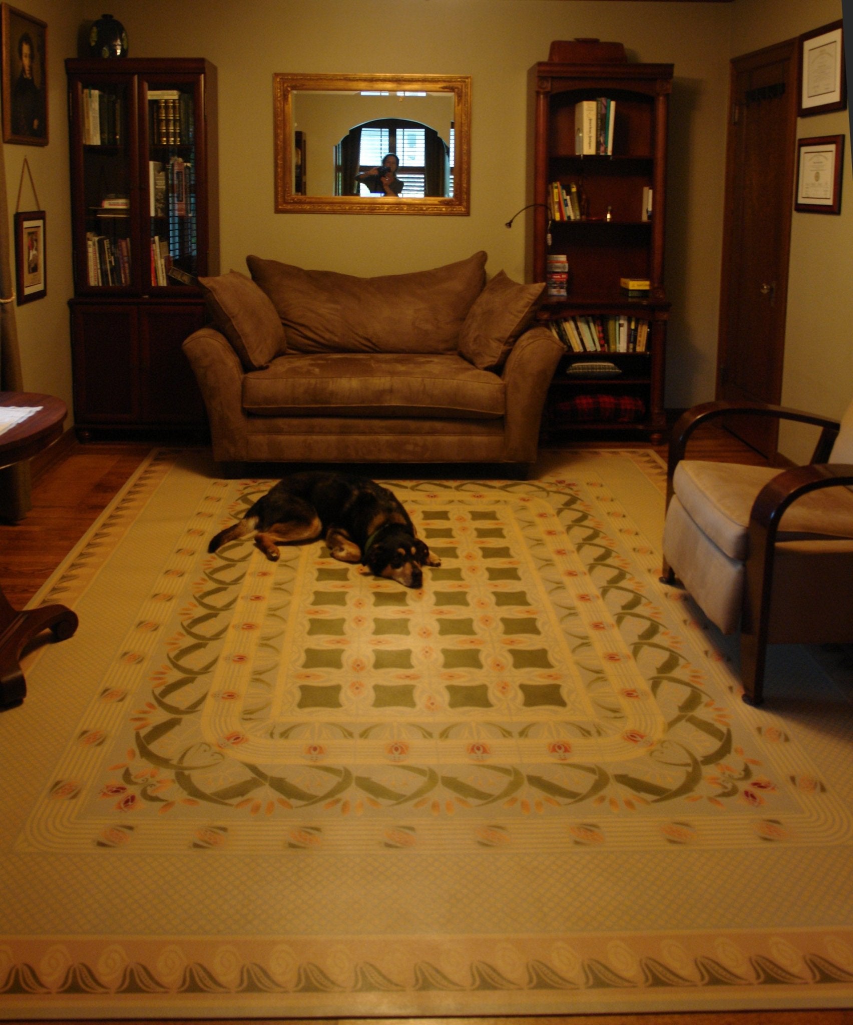 An in-situ image of Wunderlich Floorcloth #1.