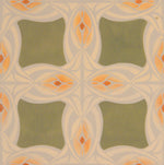 Load image into Gallery viewer, A close up of the center pattern of Wunderlich Floorcloth #1.
