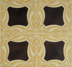 Load image into Gallery viewer, A close up of the center of Wunderlich Floorcloth #2.
