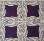 Load image into Gallery viewer, A close up of the center pattern of Wunderlich Floorcloth #5.
