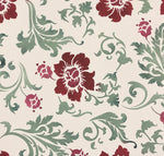 Load image into Gallery viewer, Close up of motifs in Wild Roses #3 floorcloth.
