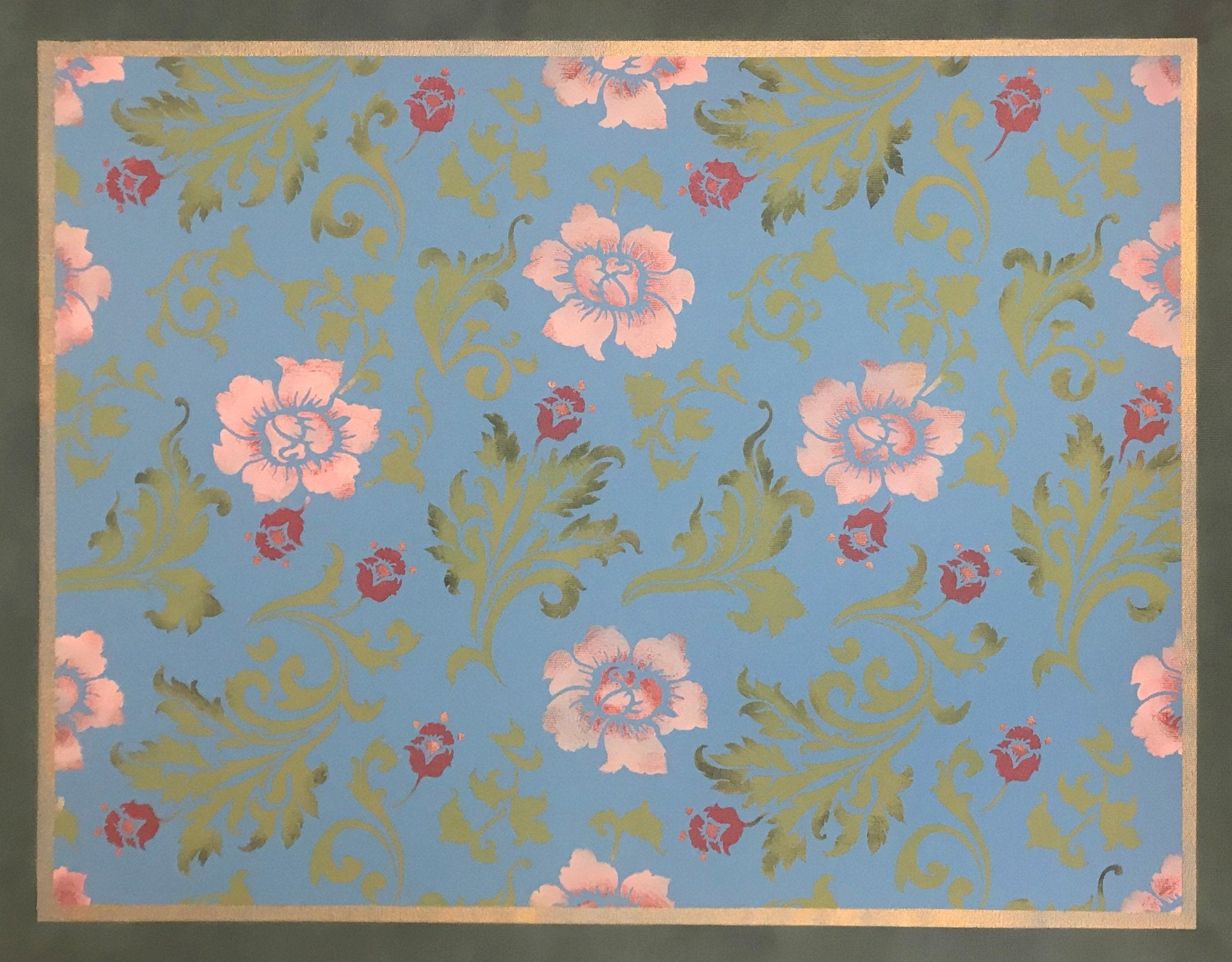 Full image of Wild Roses Floorcloth #4.