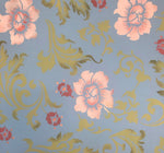 Load image into Gallery viewer, Close up of motifs for Wild Roses Floorcloth #4.
